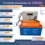 фото ИБП Про 1700 ВА с двумя батареями 150 Ач для автономного питания 1,2 кВт на ~ 2 часа