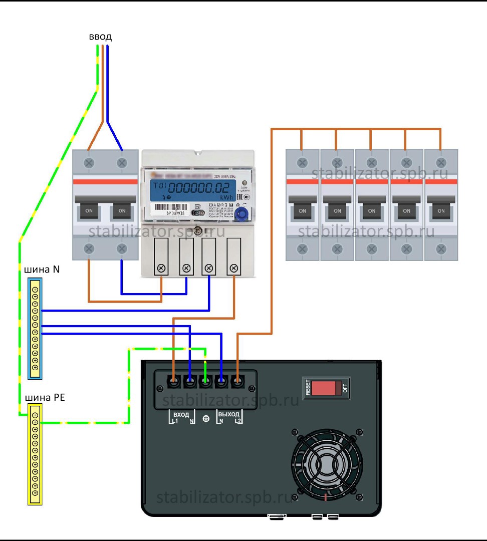 Подключение стабилизатора напряжения ресанта асн 10000н 1 ц
